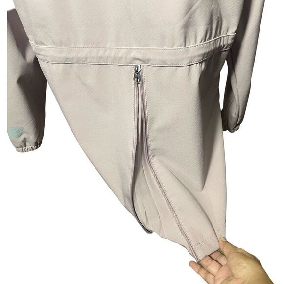 NEW BALANCE Lavender Windbreaker Hooded Jacket, Dual Zipper, Size L - Picture 11 of 11